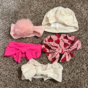 Baby Bling bow and turban lot